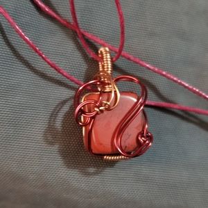 Copper Wire Custom Wrapped Red Jasper